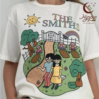 Blusa Camiseta Feminina Algodão The Smiths - Bandas Cartoon - Preta