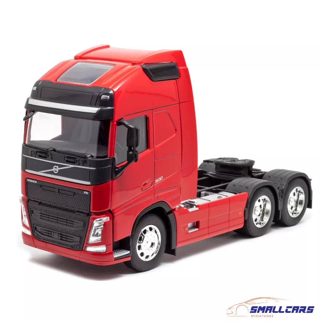 Kit 2 Caminhão de Coleção Trucado 6x2 Volvo Fh 500 + Scania R730