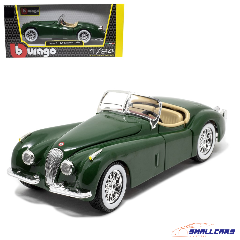 Miniatura em Metal Jaguar XK 120 Roadster 1951 1/24 Bburago