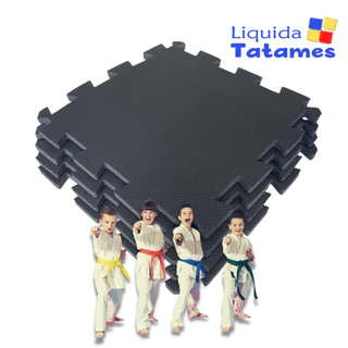 Kit 12 Tatames - EVA Preto 50x50x 2 cm. em Oferta na Shopee