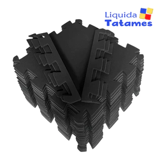 Kit 20 Tatames - EVA Preto 50x50x1 cm. em Oferta na Shopee