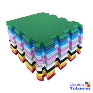 Kit 10 Tatames - EVA Colorido 50x50x1 cm. em Oferta na Shopee
