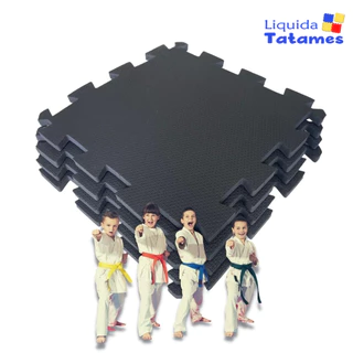Kit 8 Tatames - EVA Preto 50x50x 2 cm. em Oferta na Shopee