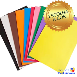 Placas De EVA 40x60 - Kit com 10 folhas - Escolha UMA cor em Oferta na Shopee