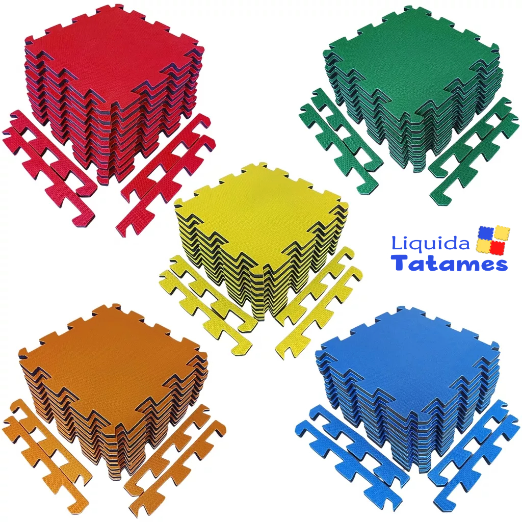 Kit 10 Tatames 50x50 20mm - Escolha a Cor