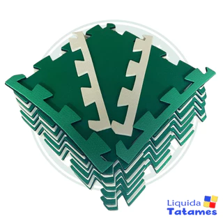 Kit 12 Tatames 50 x 50 x 10mm - Alvi Verde Verdão