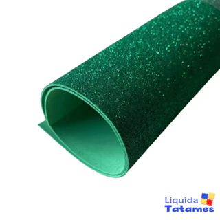Eva com Glitter 40x48 - 10 Folhas Verde em Oferta na Shopee