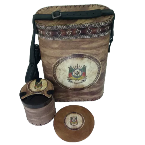 Mateira Chimarrão +tapa Cuia + Porta Erva + Cevador