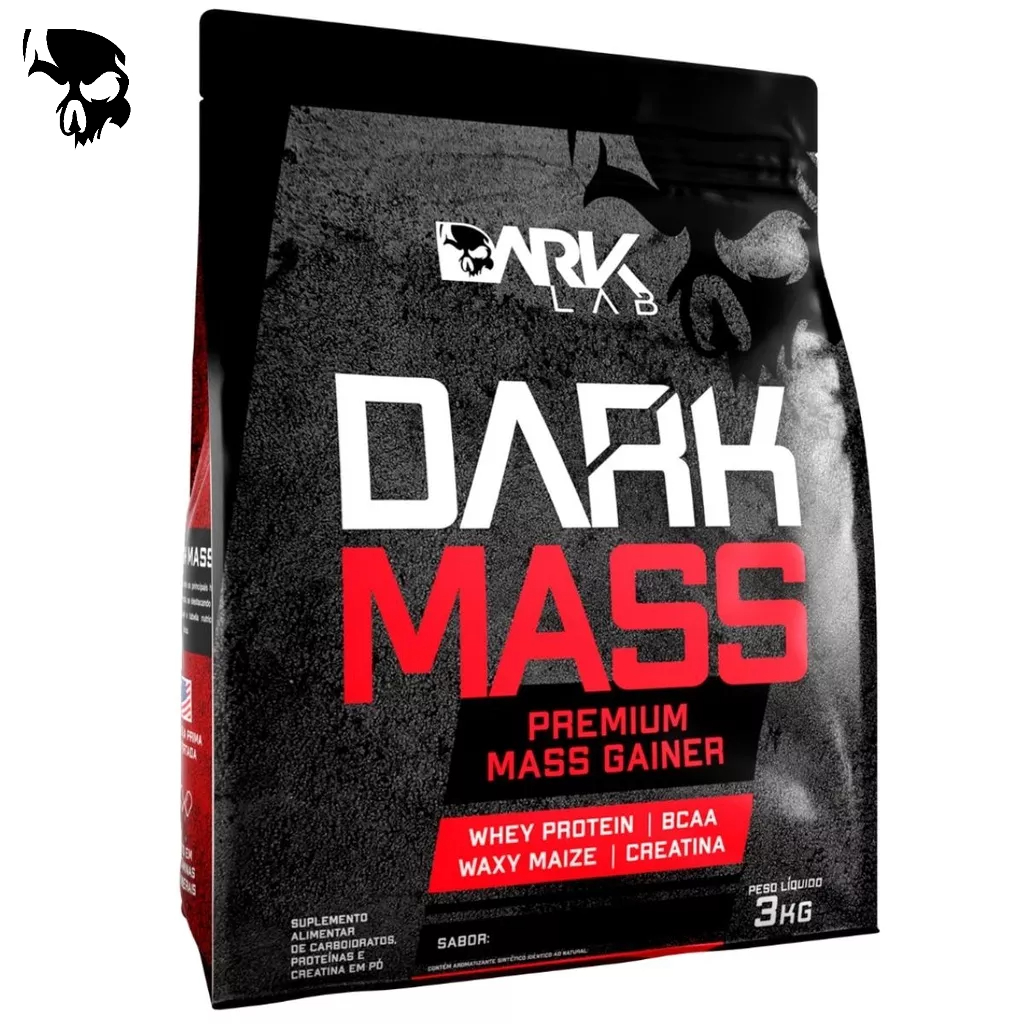Hipercalorico Dark Mass 3kg Dark Lab – Whey Protein, Creatina, BCAA, Waxy Maize, Premium Mass Gainer