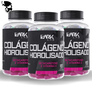 Kit 3x Colágeno Hidrolisado Tipo 1 e Vitamina C - 120 Capsulas Cada - Dark Lab