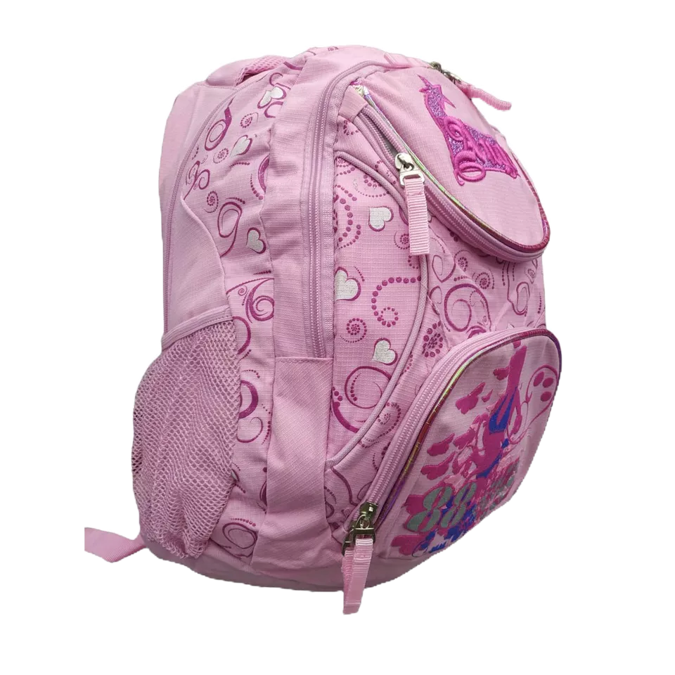 Mochila Rosa Infantil Princesas Angel BB-1101