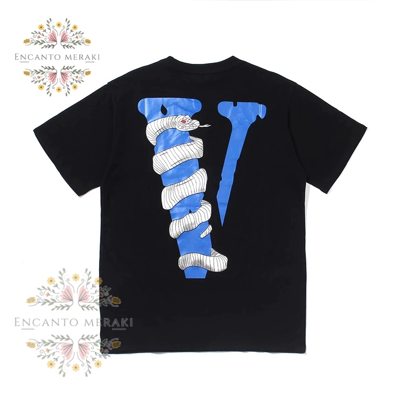 Camiseta Premium Unissex Algodão Vlone Nova Viper Moda Estilo Hip Hop Americano Envio Imediato Encanto Meraki