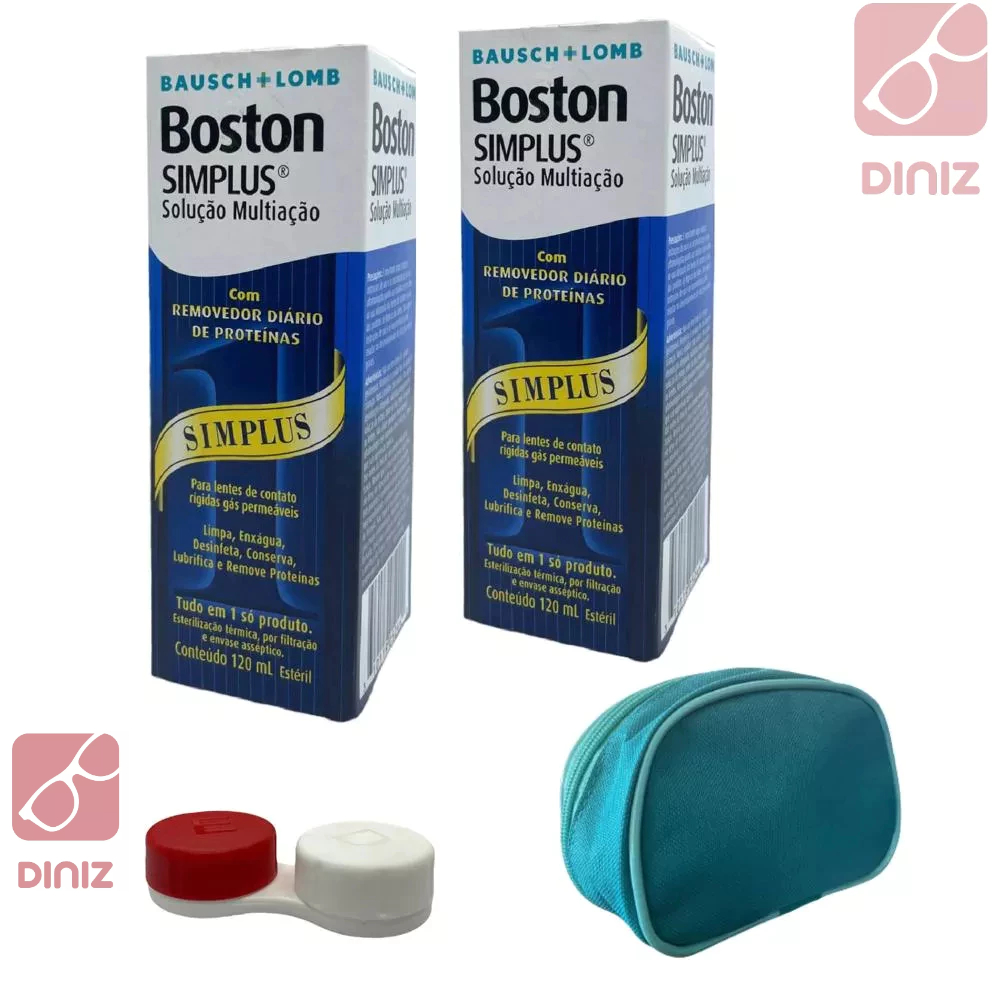 2 Boston Simplus 120 ml Solução Lentes Rígidas Bausch&Lomb | Shopee Brasil