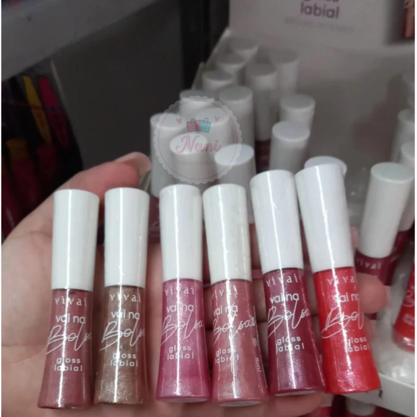 Kit Gloss Labial Brilho Intenso Vai Na Bolsa Vivai Shopee Brasil