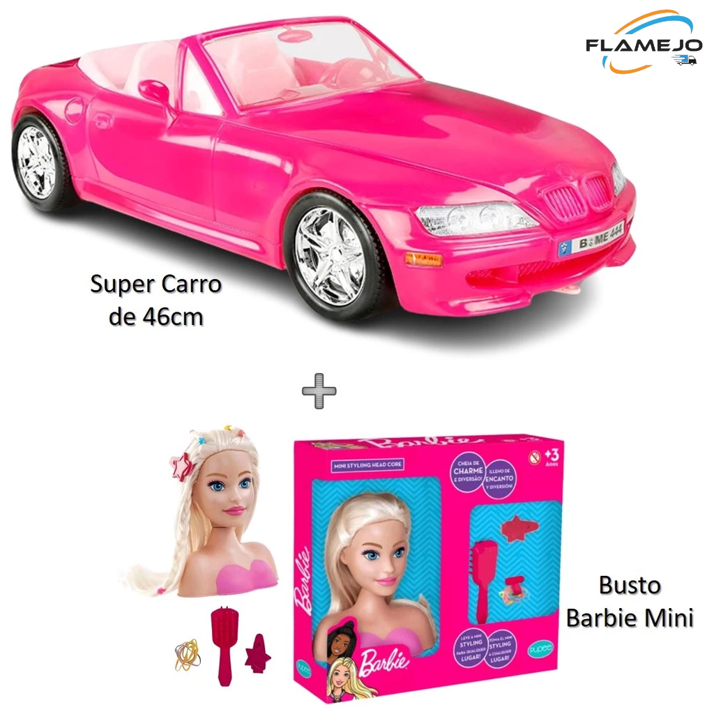 Barbie On The Go Carro Rosa e Boneca - Mattel em Promoção na