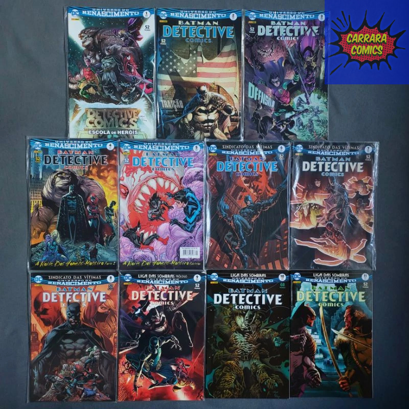 HQ Batman Detective Comics - Volumes 1 ao 11 (600+ Páginas, Universo DC Renascimento, Mensal Mensais Panini Comics)