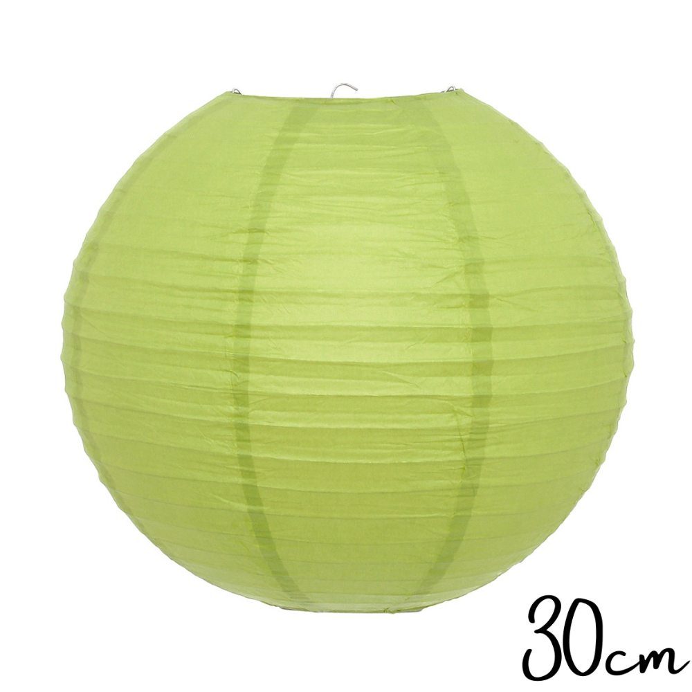 Luminária Oriental Japonesa Lanterna Balão Tyotin Decoração Papel 30 cm Verde