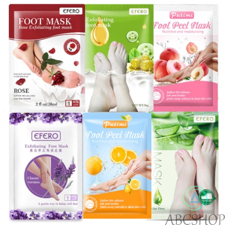 Máscara De Pé Meias Esfoliantes Remover Pele Morta Efero Putimi - Par - Abcshop