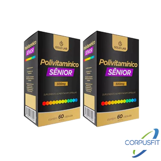 Kit 2x PolivitamÍnico Senior 500Mg 60 Cápsulas - Gold Lab
