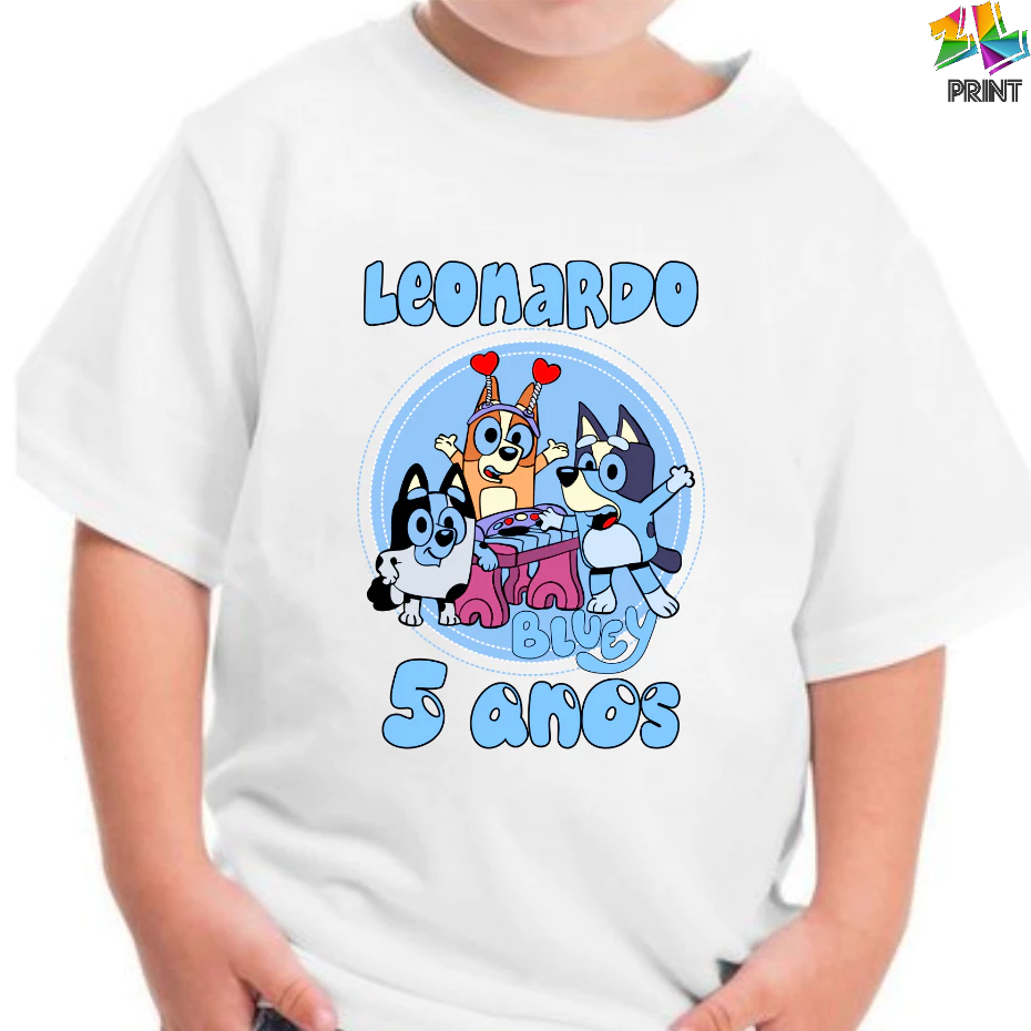 Camiseta bluey e bingo