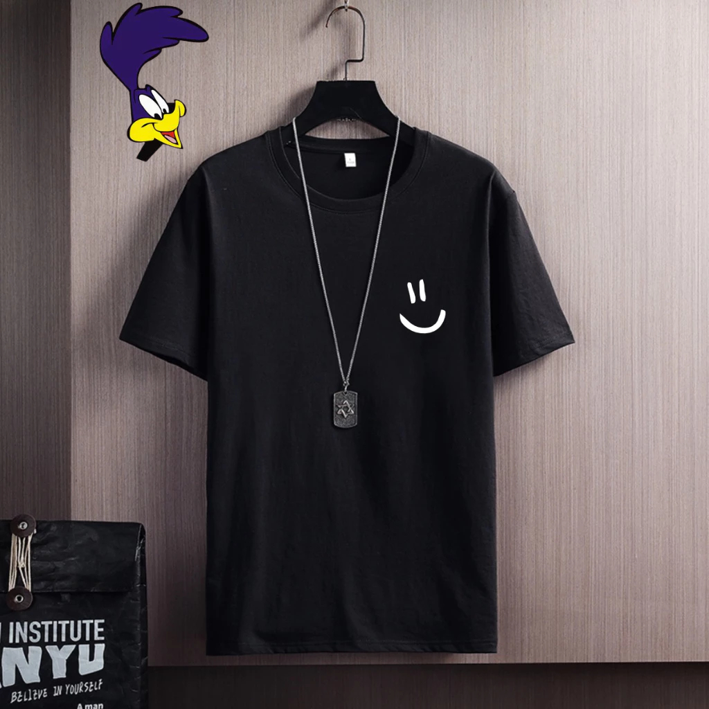 Camisa Minimalista Unissex Camiseta StreetWear Smile Style - Envio Mais Rápido do Brasil