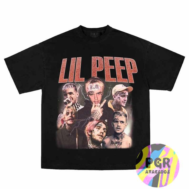Camiseta Unissex Algodão Lil Peep cantor pop Trap SAD moda vintage 2023 Temos Plus Size Envio Rapido