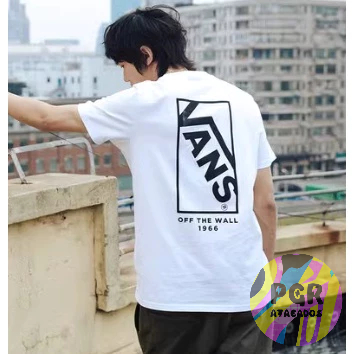 Camiseta Unissex Vans Off Wall Algodão Streetwear Skatista Moda Estilo De Rua Lançamento Rapido Envio Temos Plus Size