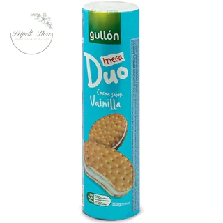 Biscoito Mega Duo Vanilla Recheado Gullón 500g - Importado Espanha-KIT COM DUAS UNIDADES DE MESMO SABOR