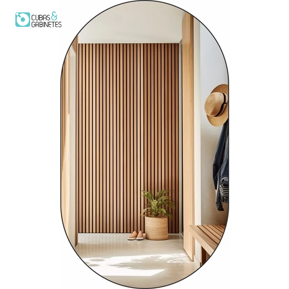 ESPELHO DECORATIVO OVAL 50CMX30CM MODERNO LUXO SALA QUARTO BANHEIRO