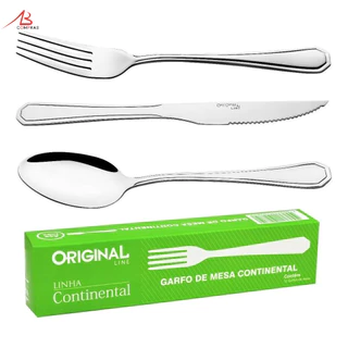 Jogo de Talhares Garfo Colher Faca Mesa 36 Peças Buffet Restaurante Faqueiro Aço Inox Premium em Oferta na Shopee