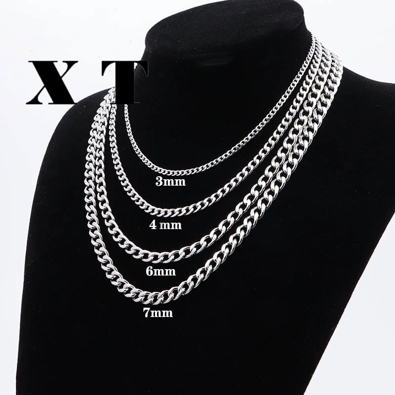 Kit 5 Corrente Masculina/Femininas Elo Cubano Aço Inox 316L Antidesbotamento ATACADO