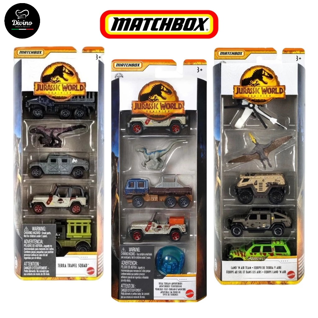 Matchbox Cars Matchbox Jurassic World 5-Pack — Total Terrain Adventures ...