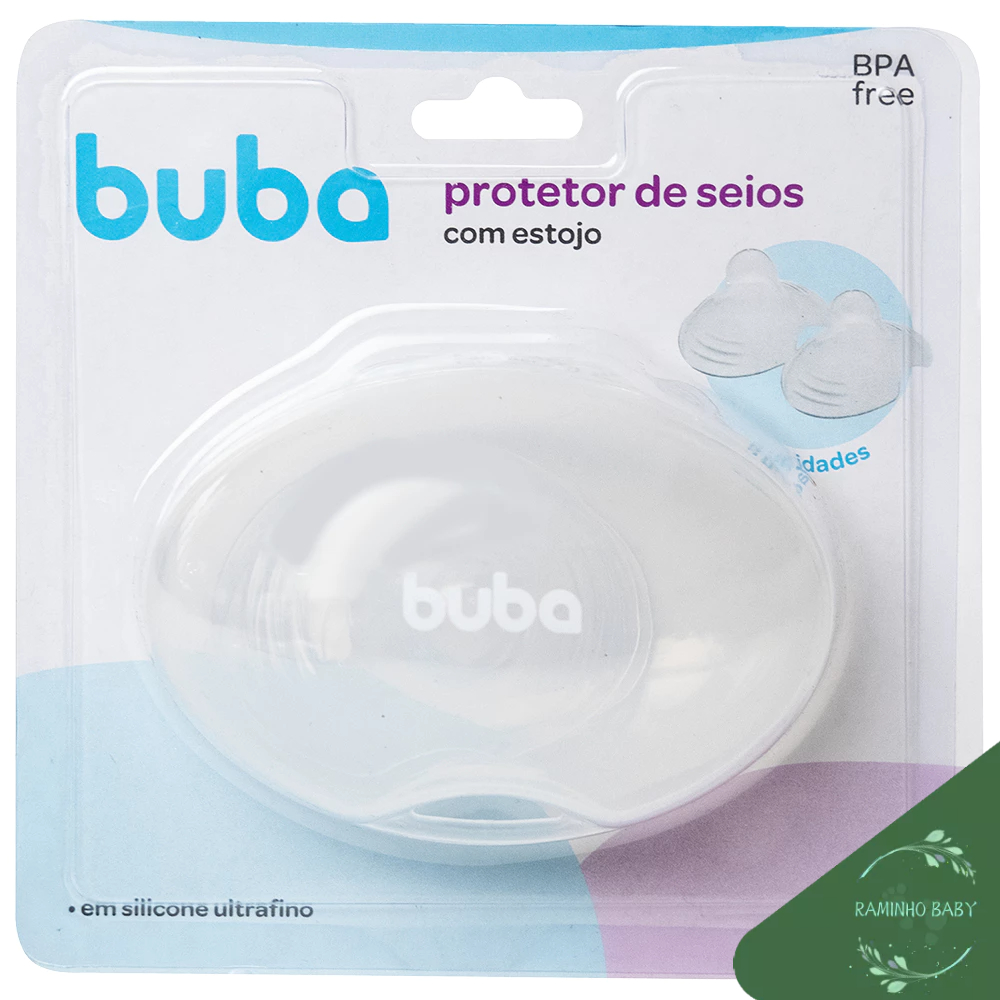 Protetor de Seios com Estojo Amamentação Silicone Buba