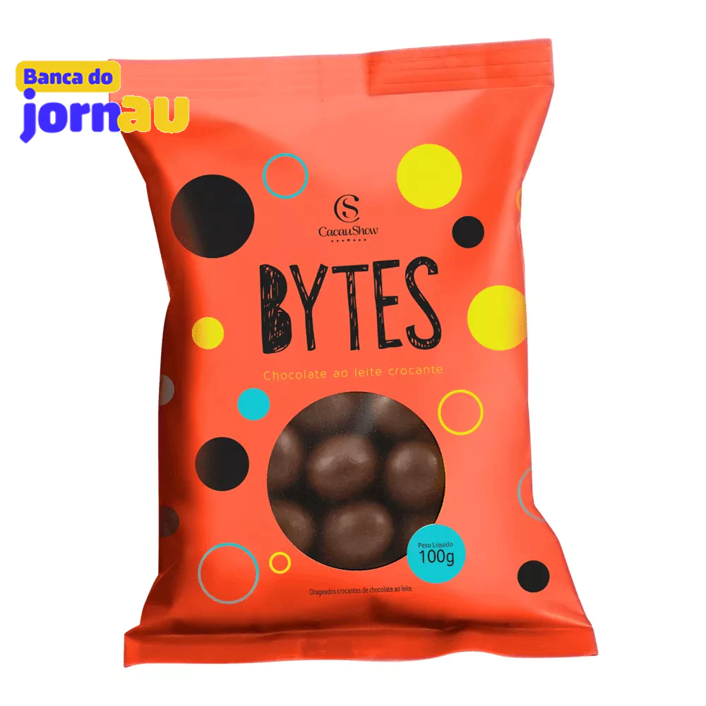 DRAGEADO BYTES CHOCOLATE BRANCO CROCANTE 100G