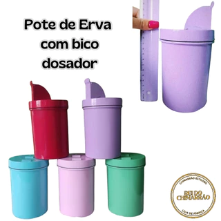 Pote de Erva Com Dosador Cores Sortidas Capacidade 250g