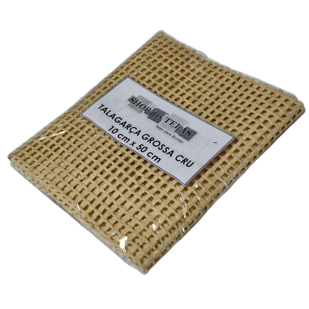 Tecido Talagarça Grossa Cru para Artesanato Cortada 10cm x 50cm Para Artesanato em Geral SHOPdasTELAS