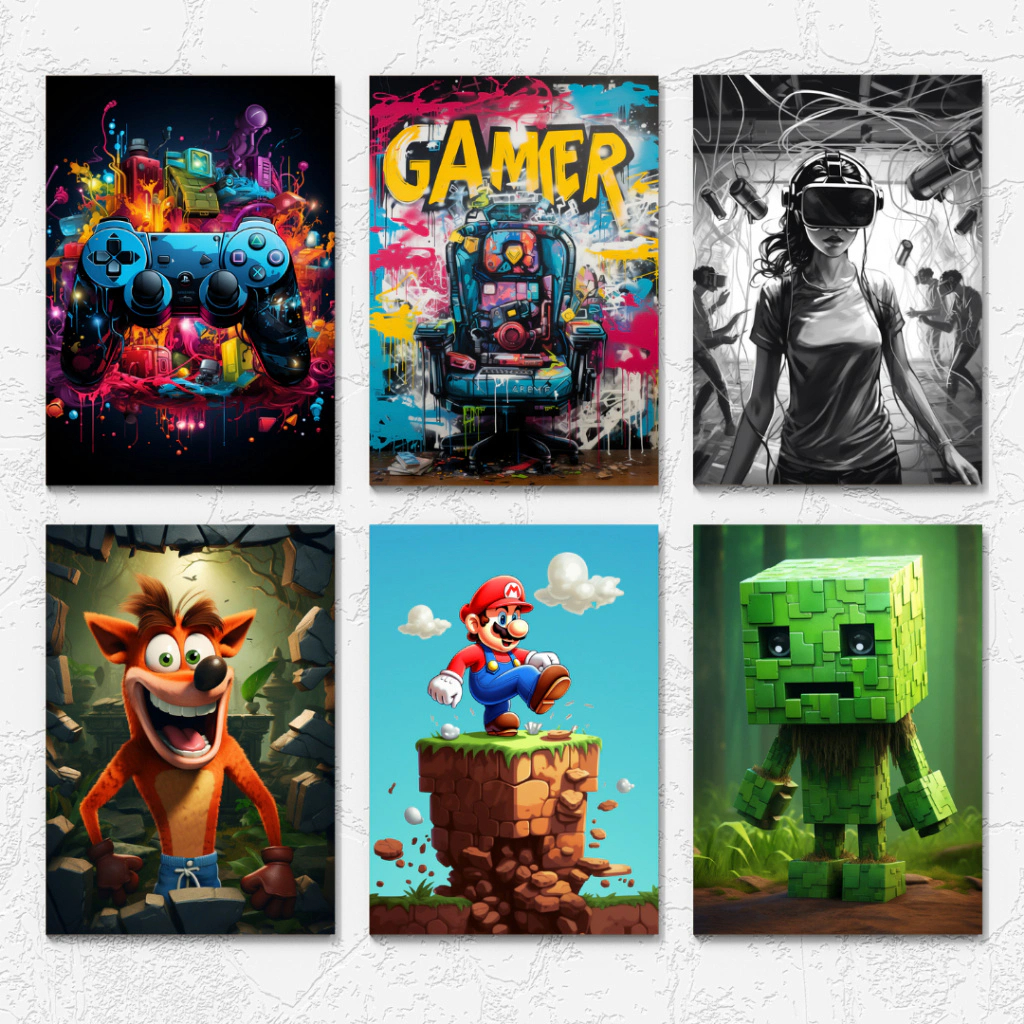 Placas Decorativas Quadros Gamer Jogos