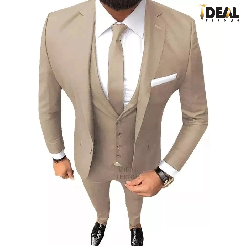 Terno Slim Masculino Paletó + Calça + Colete - TopLine