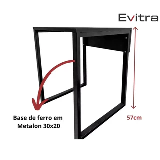 Mesa de Cabeceira Criado Organizador Pé Metálico para Quarto Sala Cozinha lateral CamaCasal Solteiro