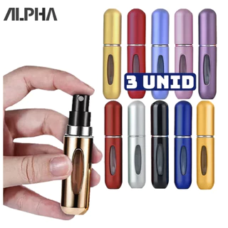 KIT 3 Pcs Porta Perfume Recarregavel Portatil Spray 5ml
