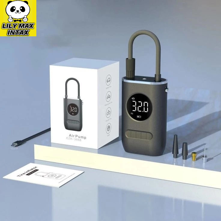 Mini Compressor de Ar Digital Portátil - USB Recarregável - Calibrador de Pneu Profissional, Bomba Compressor de ar portátil digital superpotente com lanterna, recarregável.