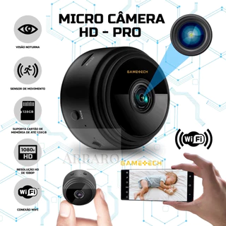 Kit Mini Câmera Espia Grava Áudio Com Aplicativo Visão Noturna Wifi A9