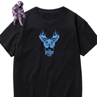 Camiseta Aesthetic Borboleta Camisa Butterfly Flame Old School Algodão - Enviamos em até 24 horas!