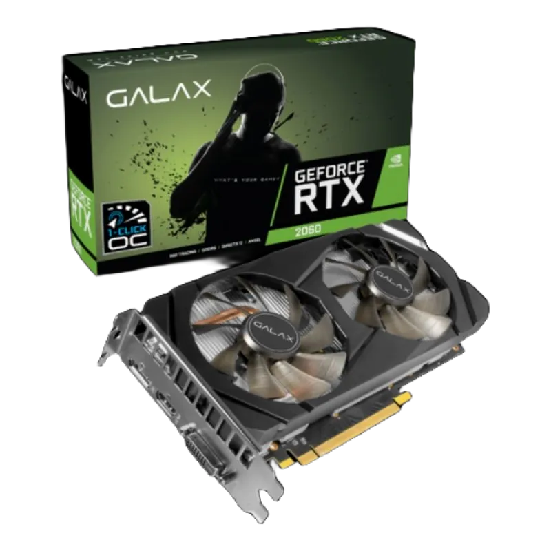 Placa de Vídeo RTX 2060 GALAX 1 Click OC 6GB