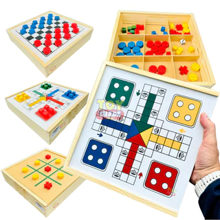 Jogos de Mesa 3x1 Dama, Ludo e Jogo da Velha Clássicos Toy Trade Oficial Brinquedos Educativos