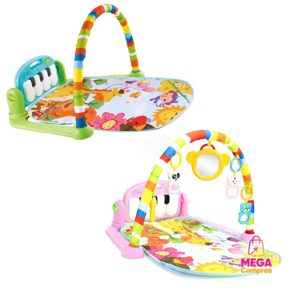 Tapete Atividades Móbile Infantil Bebê Musical Ginásio Piano
