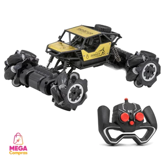 Carrinho De Controle Remoto 4x4 Recarregável Grande Monster Truck Mega Compras