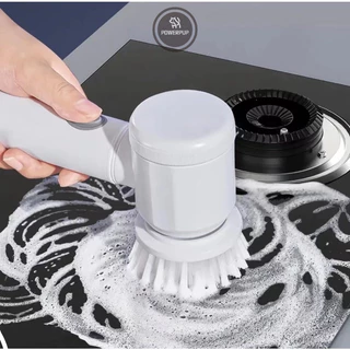 Escova Eletrica de Limpeza 5 em 1 Sem Fio Limpador Multiuso Pratico Para Cozinha , Banheiro prático