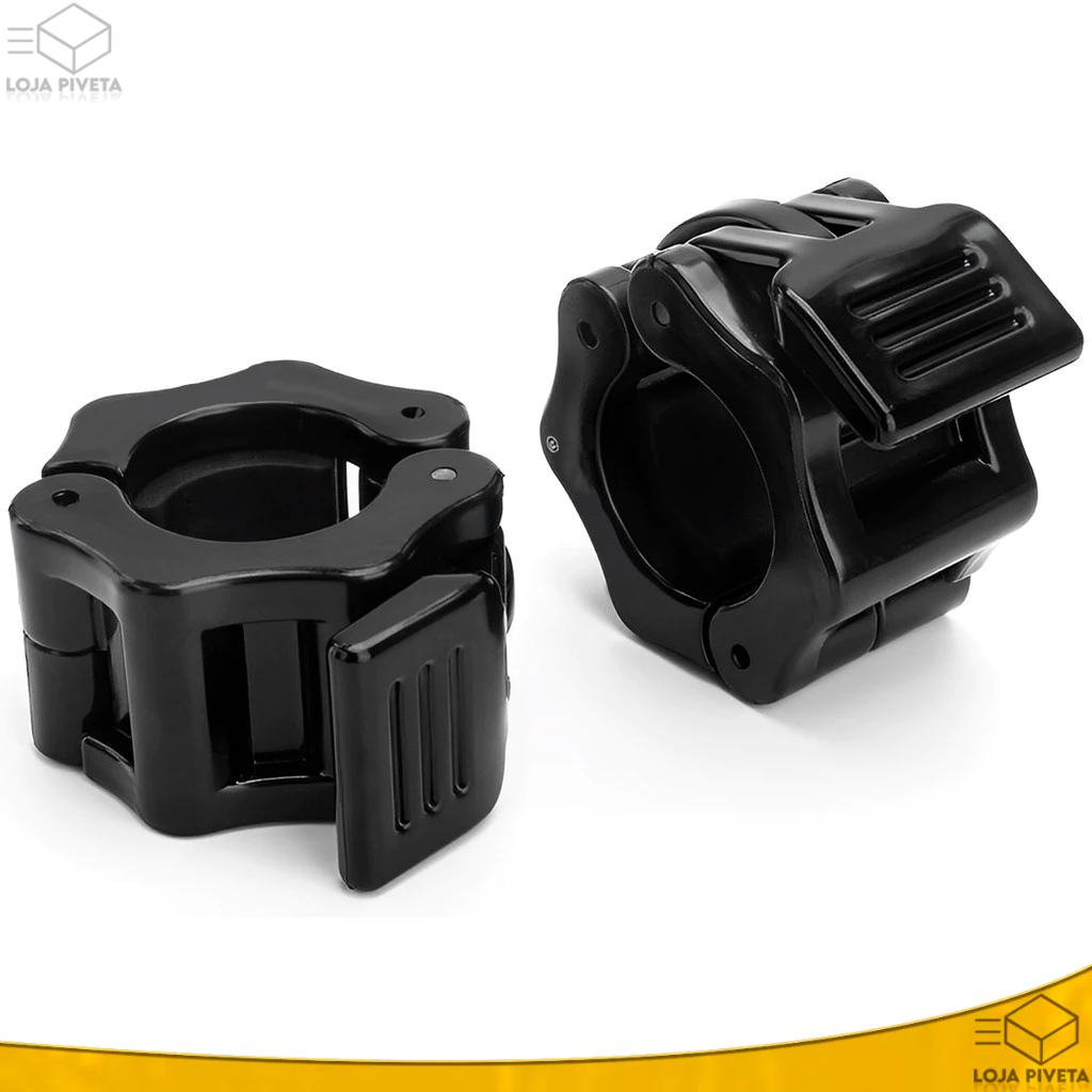 Par de Presilha Para Barra Olímpica Prendedor Lock Jaw 50mm Preto OFERTA