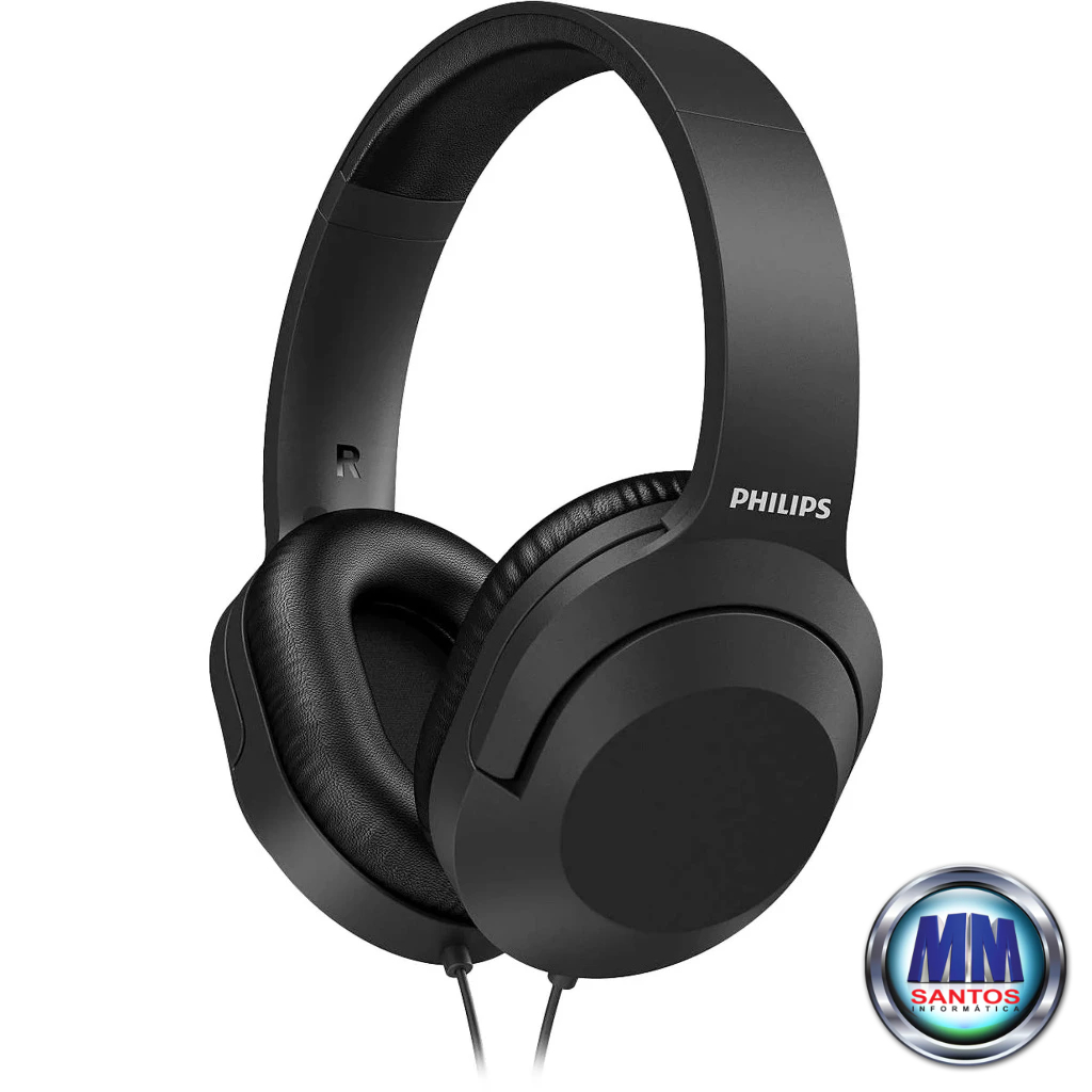Fone de Ouvido Philips Tah2005bk/00, Over-ear, Drivers 40mm, Conector P2, Preto